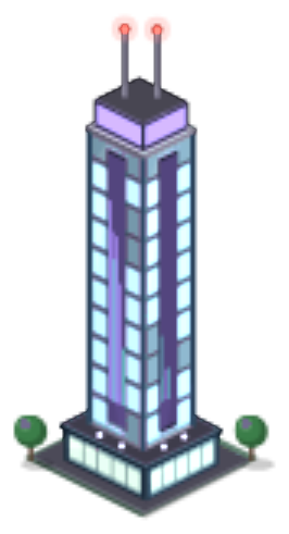TOKEN TOWER isometric render